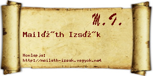 Mailáth Izsák névjegykártya